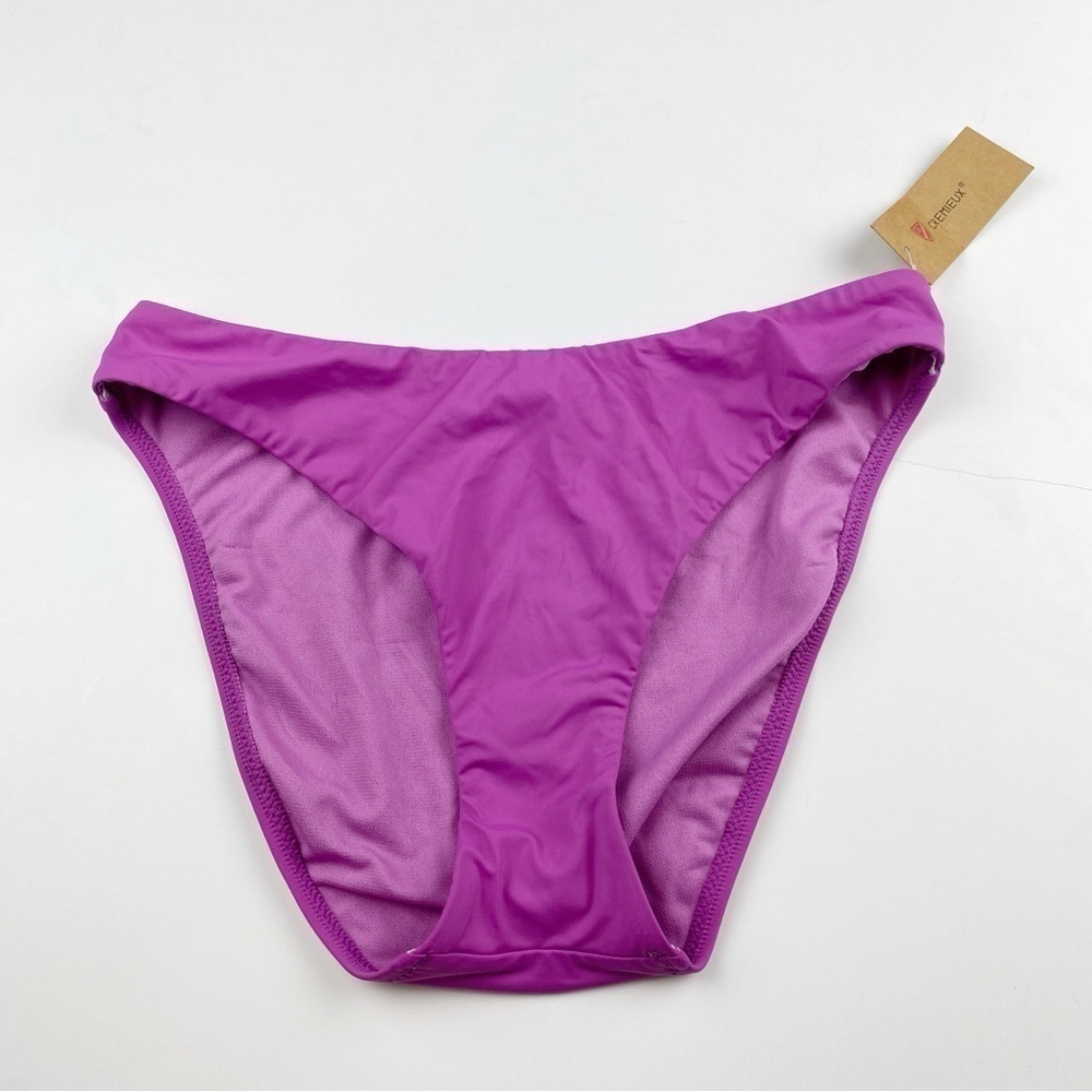 Amavi French Hipster Bikini Bottom Swimsuit Purple Size M NWT